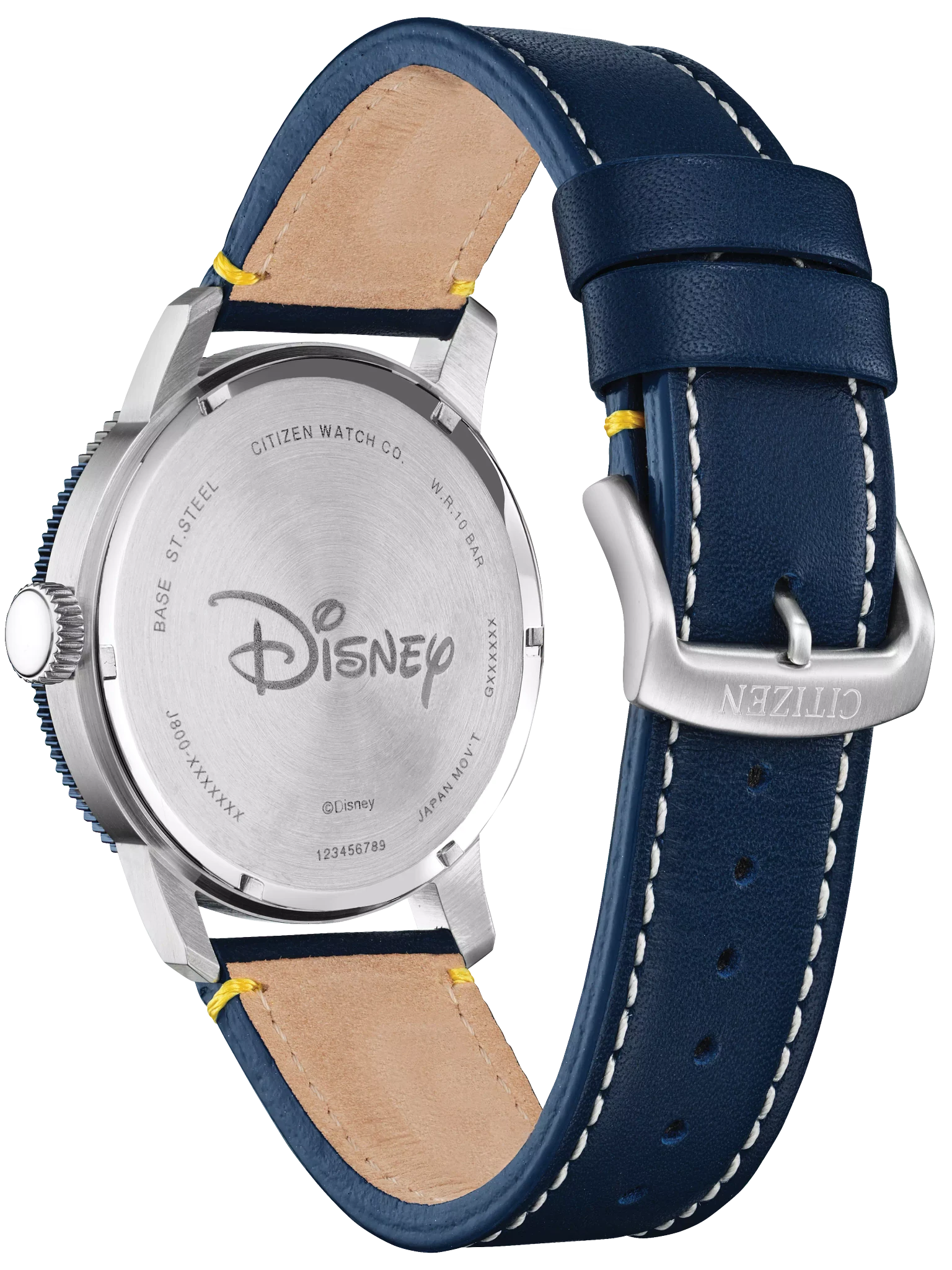 Donald Duck Blue Dial Leather Strap AW0075-06W | CITIZEN